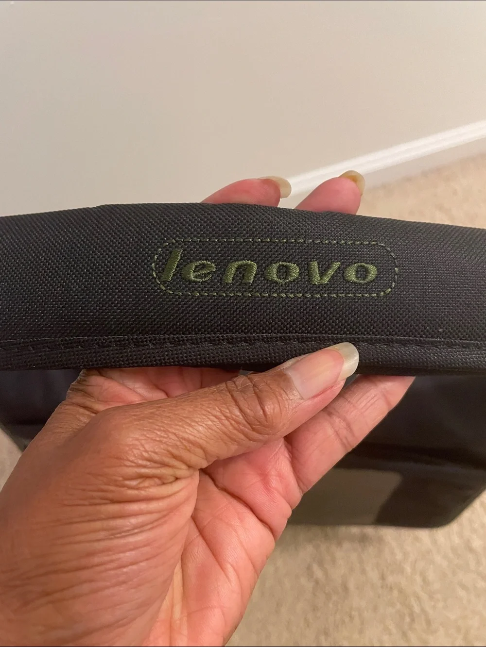 Lenovo Black and Grey Messenger Laptop Bag